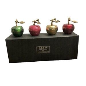 Dl & Co Apple Candles Set Of 4 Mini Apple Candles Boite De Pommes 0.75 Oz